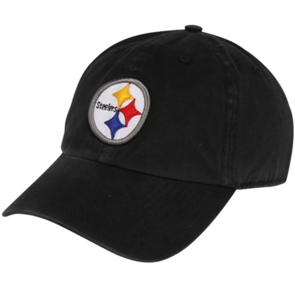 Mens Pittsburgh Steelers '47 Brand Black Cleanup fitted Hat size Large - Picture 1 of 7